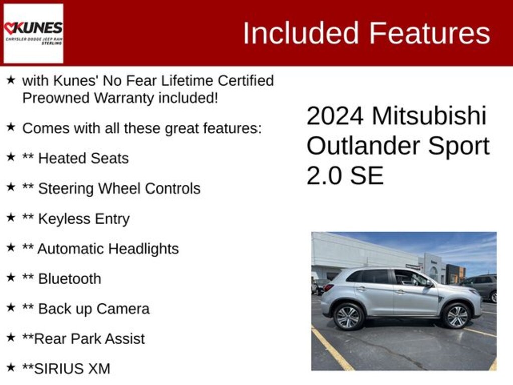 Certified 2024 Mitsubishi Outlander Sport 2.0 SE SUV