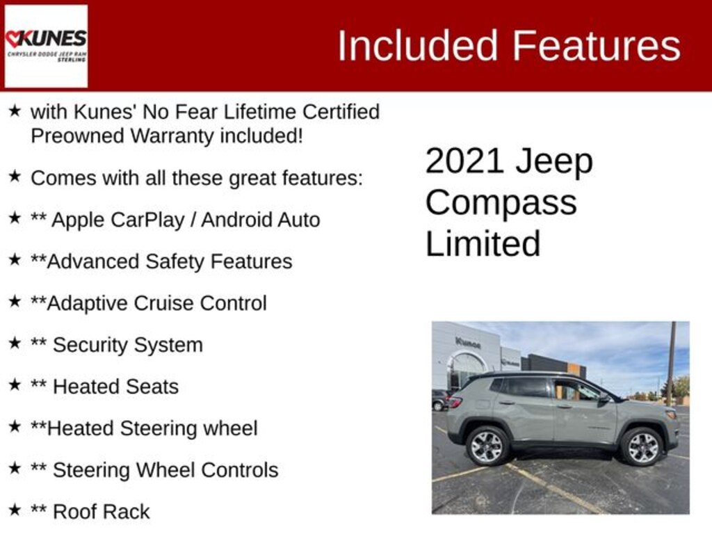 Used 2021 Jeep Compass Limited SUV