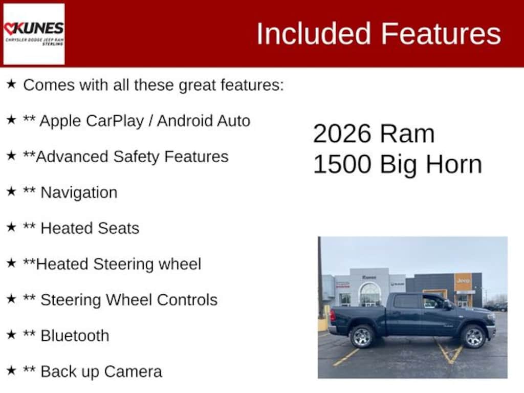New 2026 Ram 1500 Big Horn/Lone Star Pickup