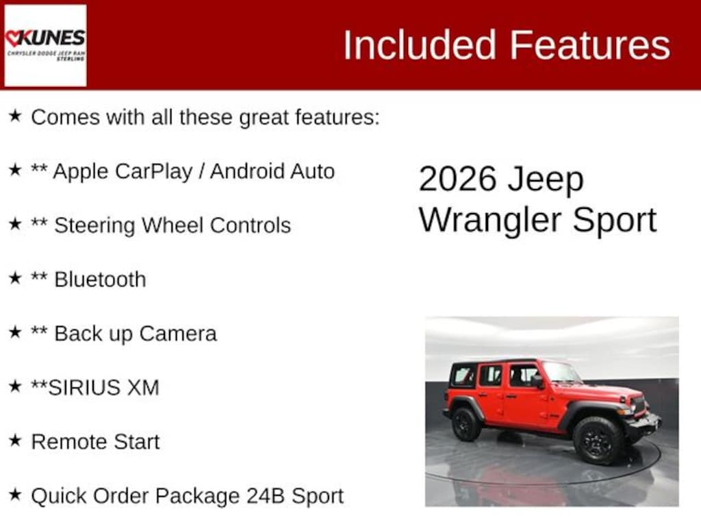 New 2026 Jeep Wrangler Sport Sport Utility