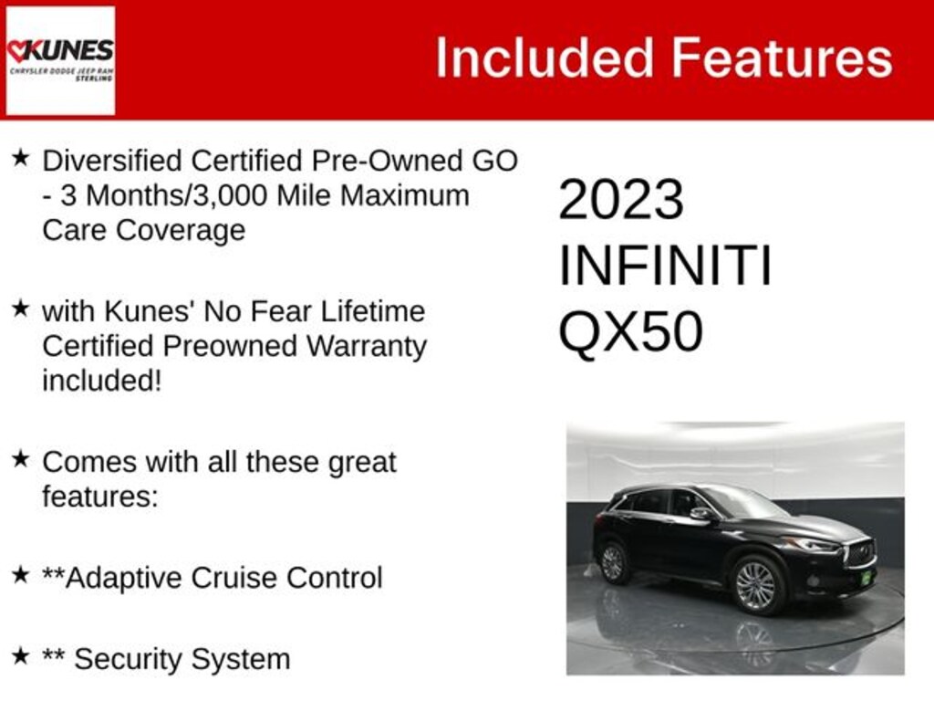 Certified 2023 INFINITI QX50 Luxe SUV