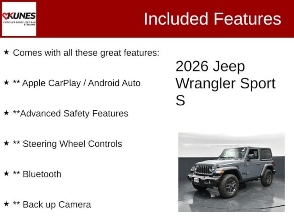 New 2026 Jeep Wrangler Sport S Sport Utility