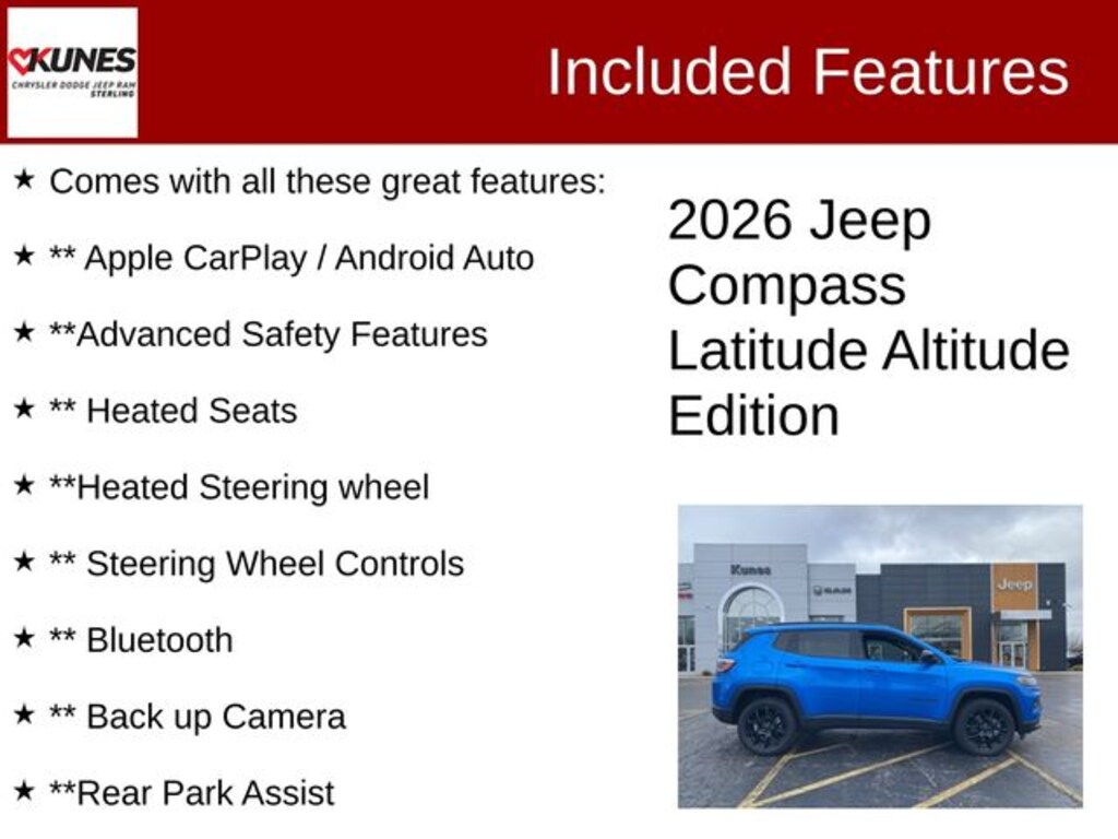New 2026 Jeep Compass Latitude Sport Utility