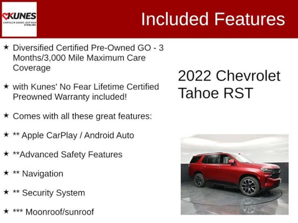 Certified 2022 Chevrolet Tahoe RST SUV