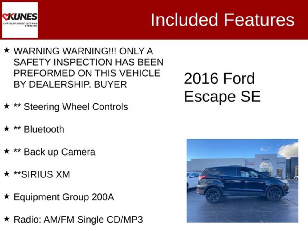 Used 2016 Ford Escape SE SUV
