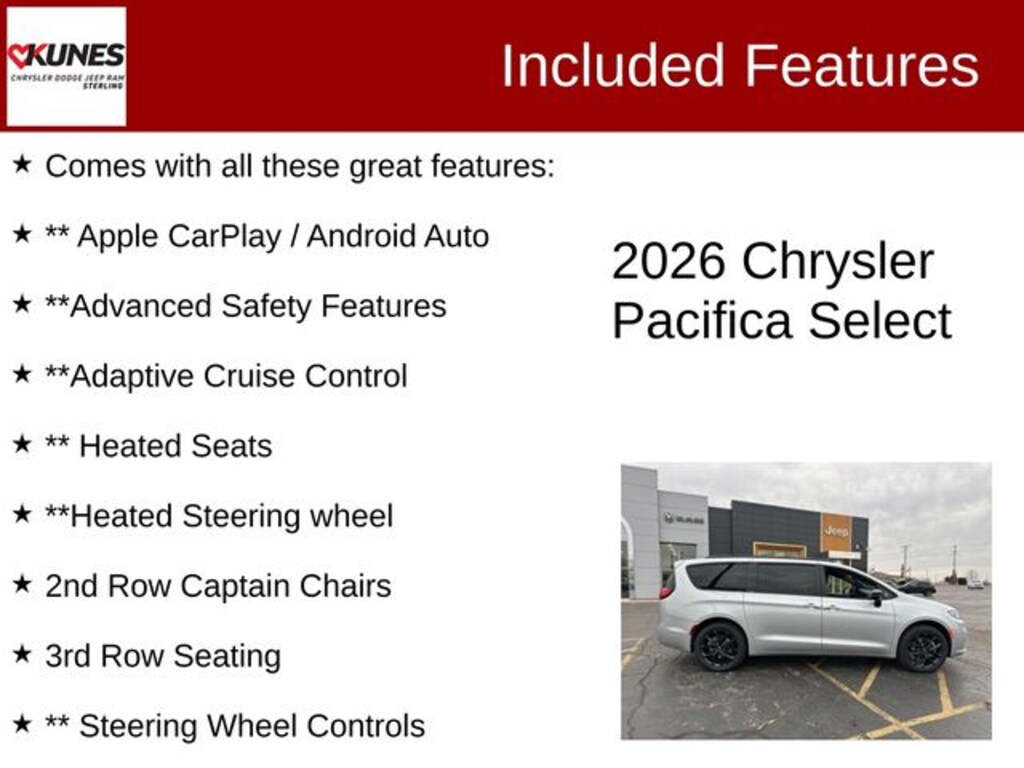 New 2026 Chrysler Pacifica Select Passenger Van