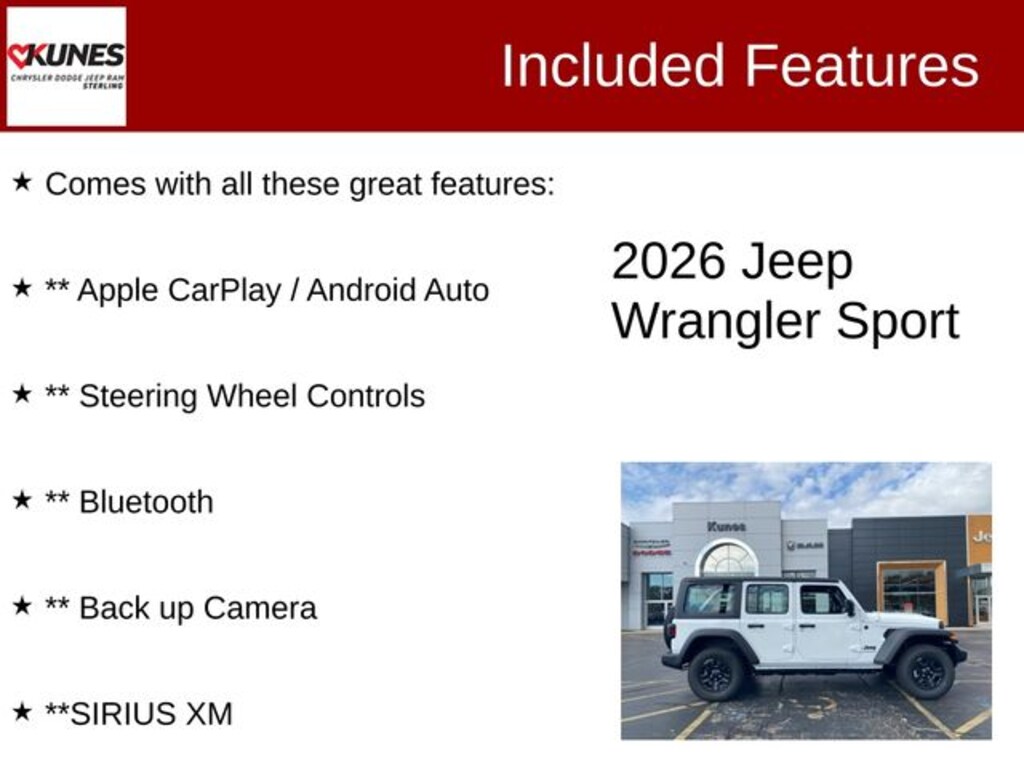 New 2026 Jeep Wrangler Sport Sport Utility