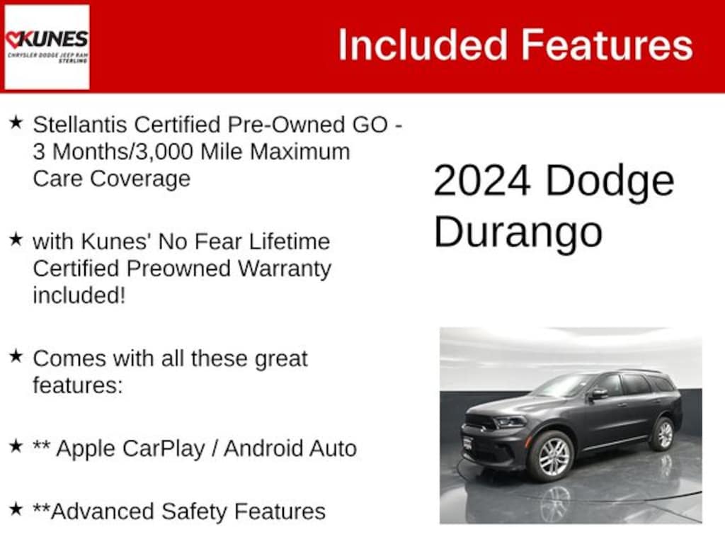 Certified 2024 Dodge Durango GT Plus SUV