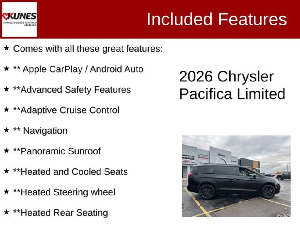 New 2026 Chrysler Pacifica Limited Passenger Van