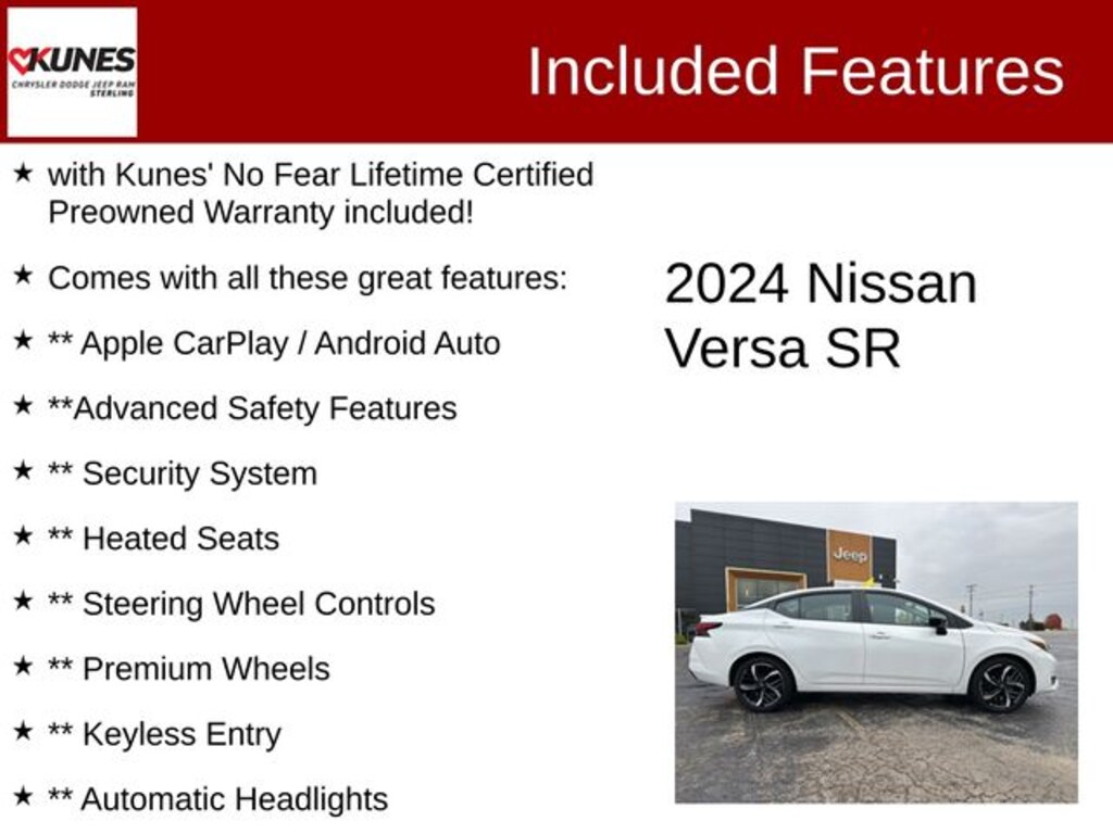 Used 2024 Nissan Versa 1.6 SR Sedan