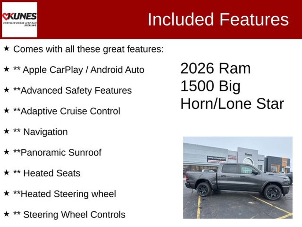 New 2026 Ram 1500 Big Horn/Lone Star Pickup