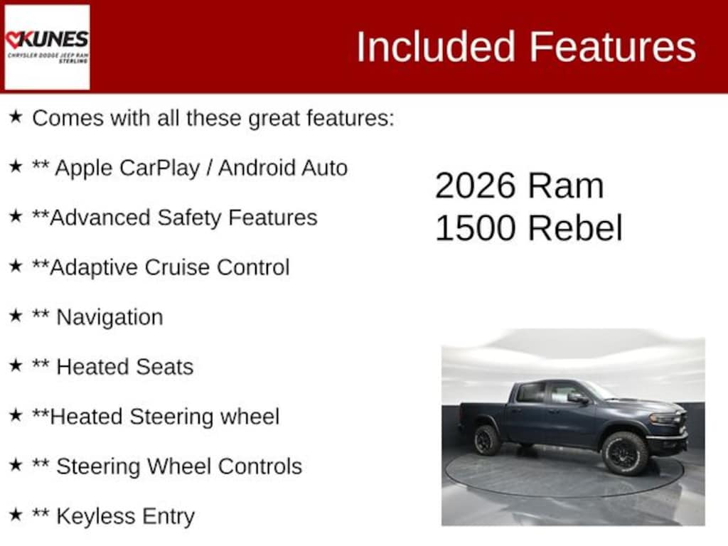 New 2026 Ram 1500 Rebel Pickup