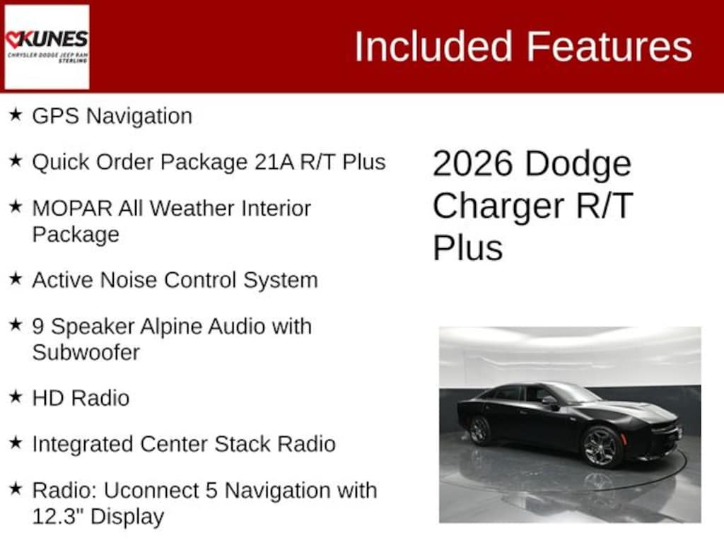 New 2026 Dodge Charger R/T Plus Sedan