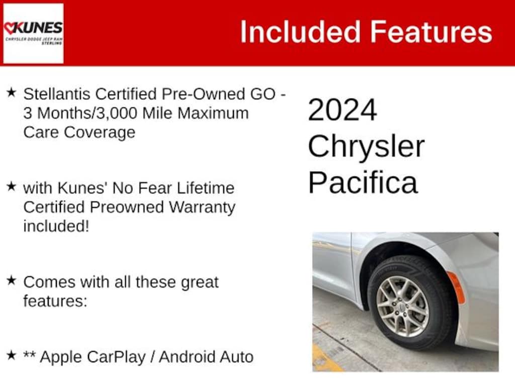 Certified 2024 Chrysler Pacifica Touring L Minivan/Van