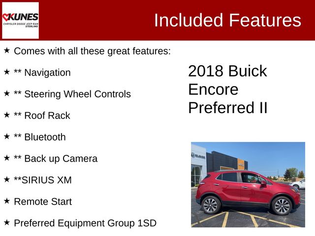 Used 2018 Buick Encore Preferred II with VIN KL4CJBSB8JB506051 for sale in Morrison, IL