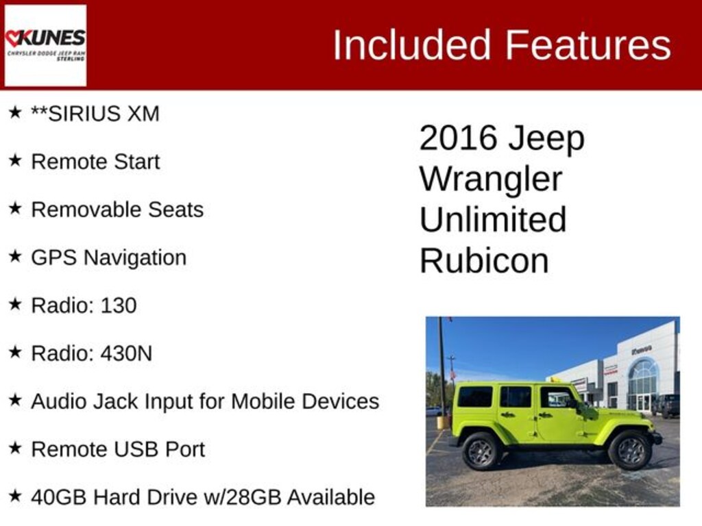 Used 2016 Jeep Wrangler Unlimited Rubicon SUV