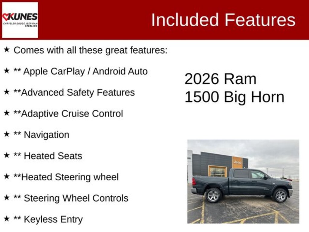 New 2026 Ram 1500 Big Horn/Lone Star Pickup