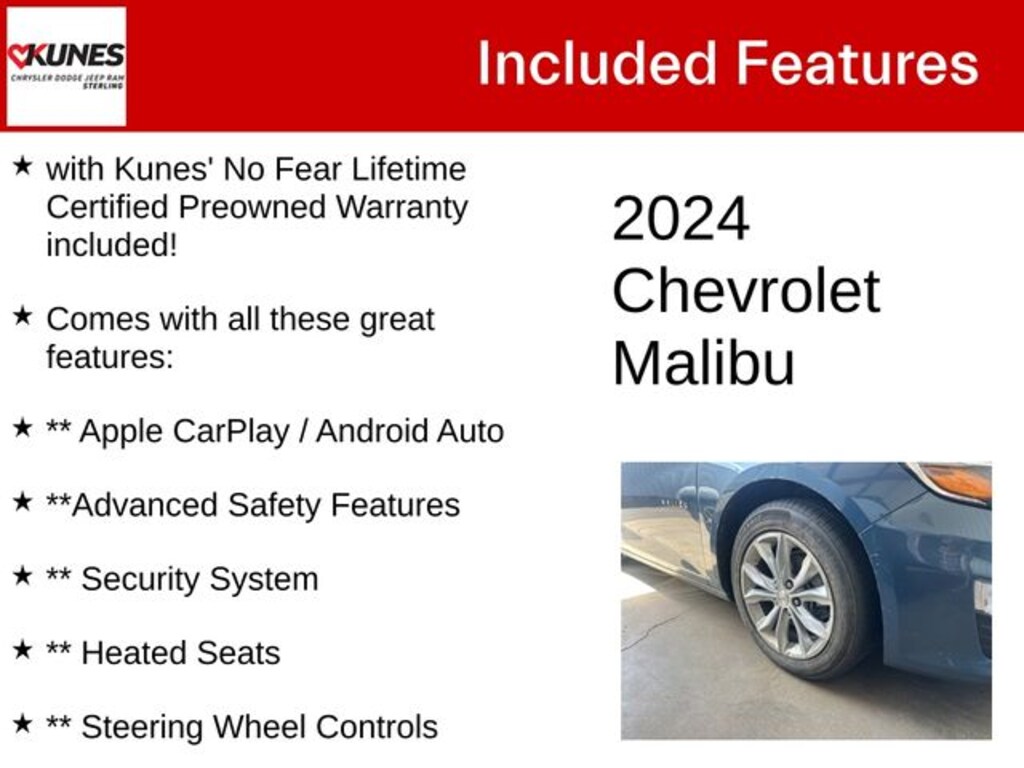 Used 2024 Chevrolet Malibu LT 1LT Sedan