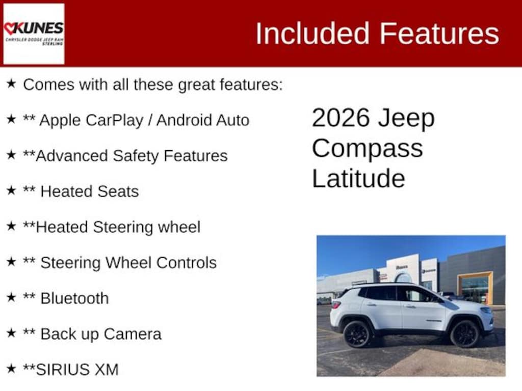 New 2026 Jeep Compass Latitude Sport Utility