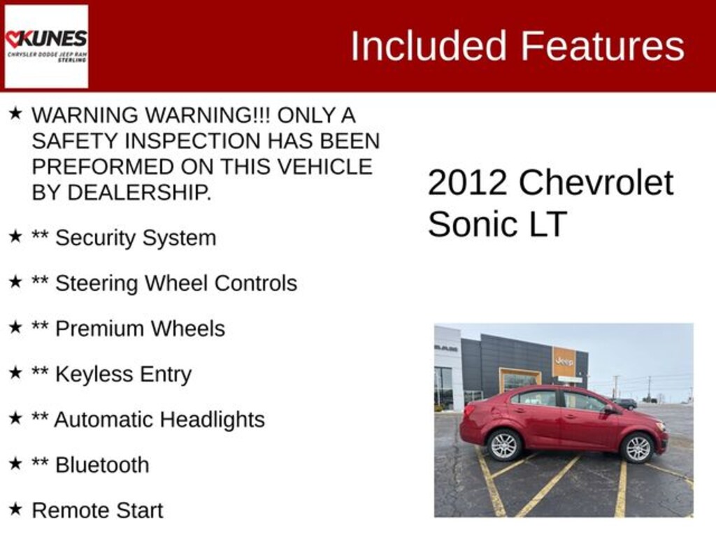 Used 2012 Chevrolet Sonic 2LT Sedan