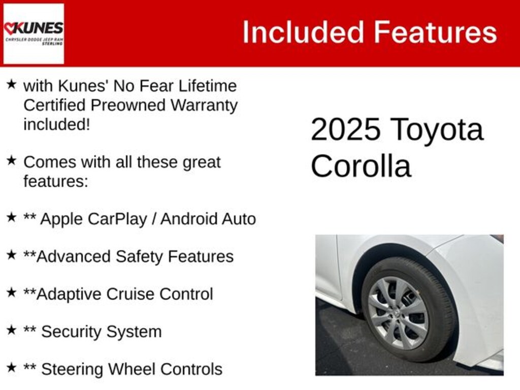 Used 2025 Toyota Corolla LE Sedan