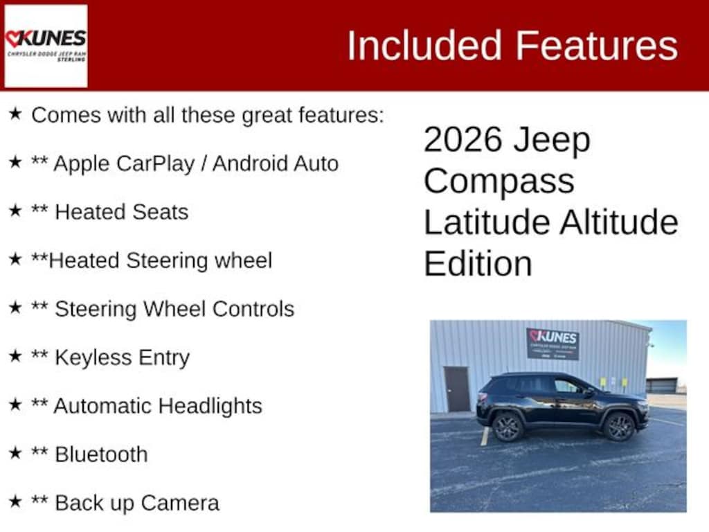 New 2026 Jeep Compass Latitude Sport Utility
