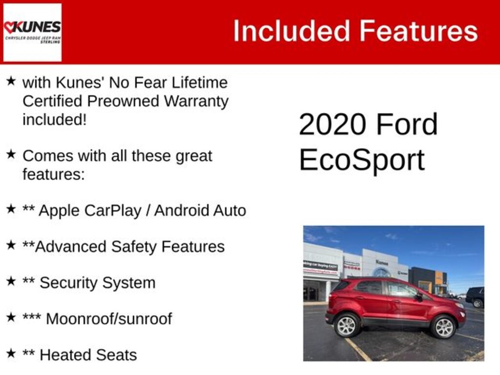 Used 2020 Ford EcoSport SE SUV