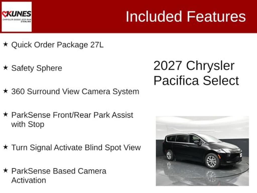 New 2027 Chrysler Pacifica Select Passenger Van