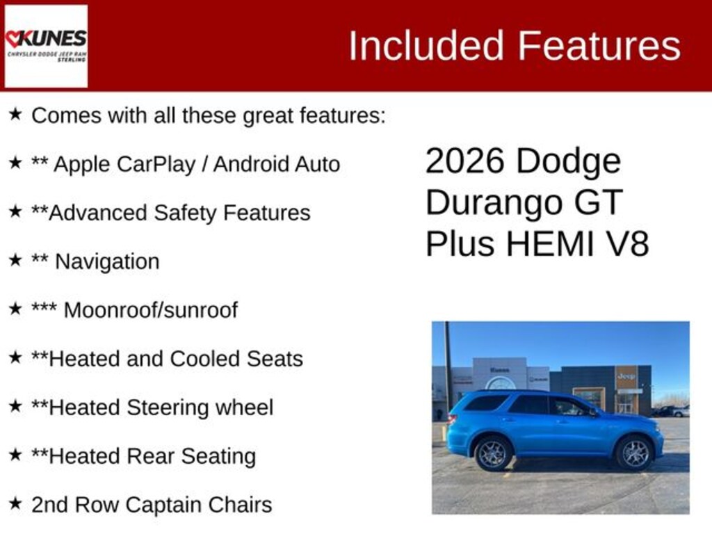 New 2026 Dodge Durango GT Plus Hemi V8 Sport Utility