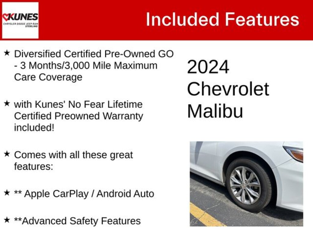 Certified 2024 Chevrolet Malibu LT 1LT Sedan