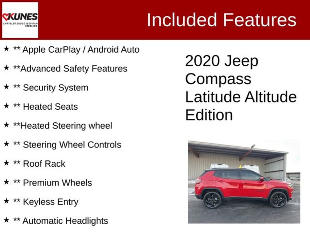 Used 2020 Jeep Compass Altitude SUV