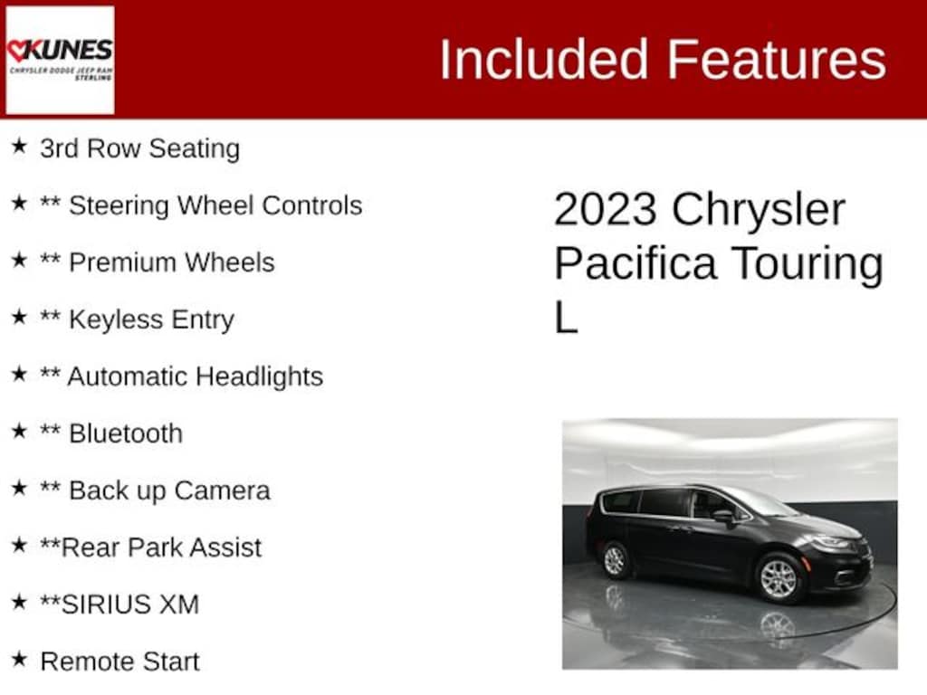 Certified 2023 Chrysler Pacifica Touring L Minivan/Van