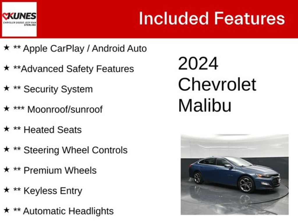 Used 2024 Chevrolet Malibu LT 1LT Sedan