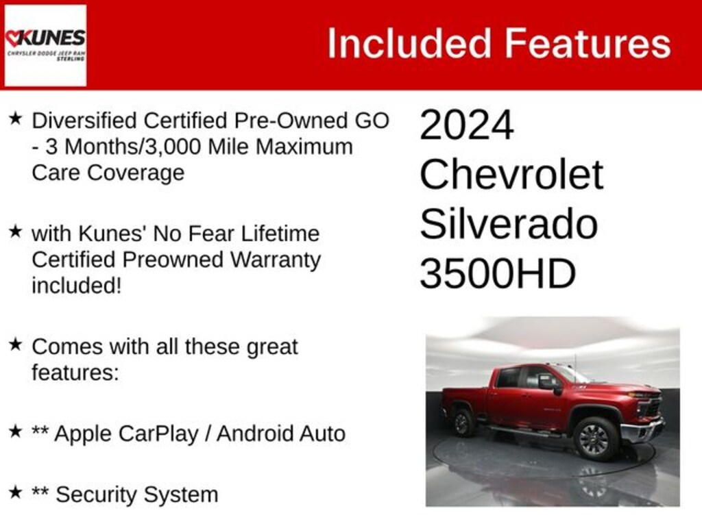 Certified 2024 Chevrolet Silverado 3500HD LT Truck