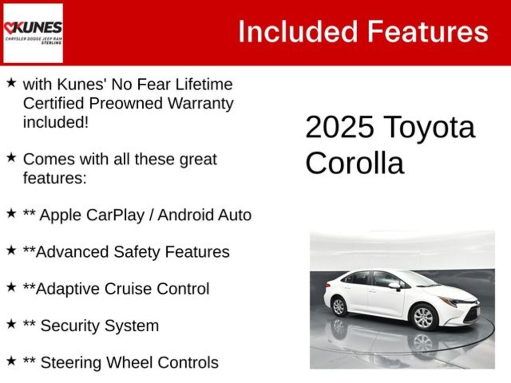 Used 2025 Toyota Corolla LE Sedan
