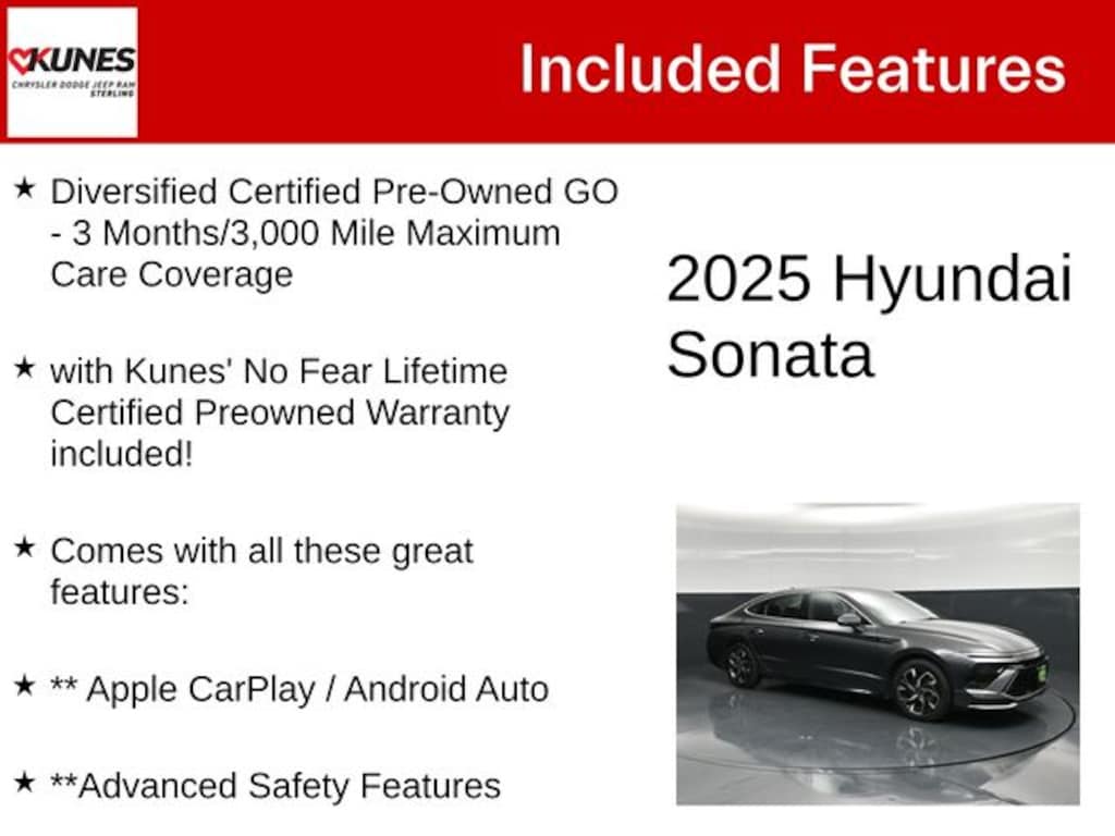 Certified 2025 Hyundai Sonata SEL Sedan