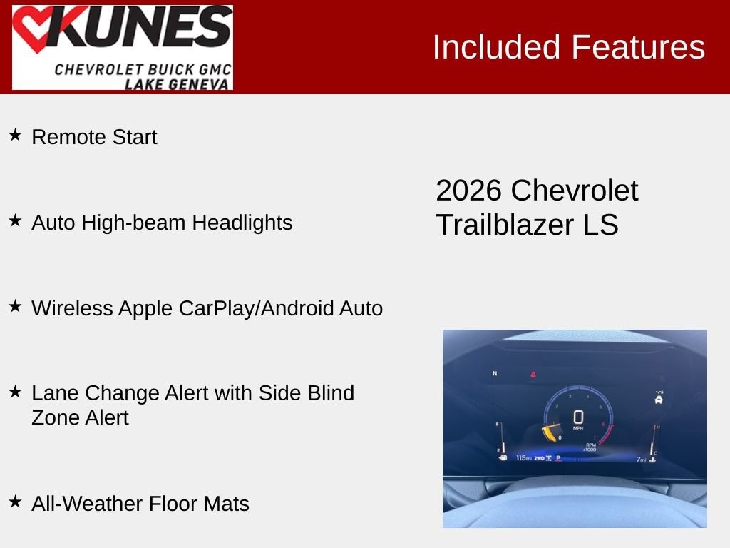 New 2026 Chevrolet Trailblazer LS SUV