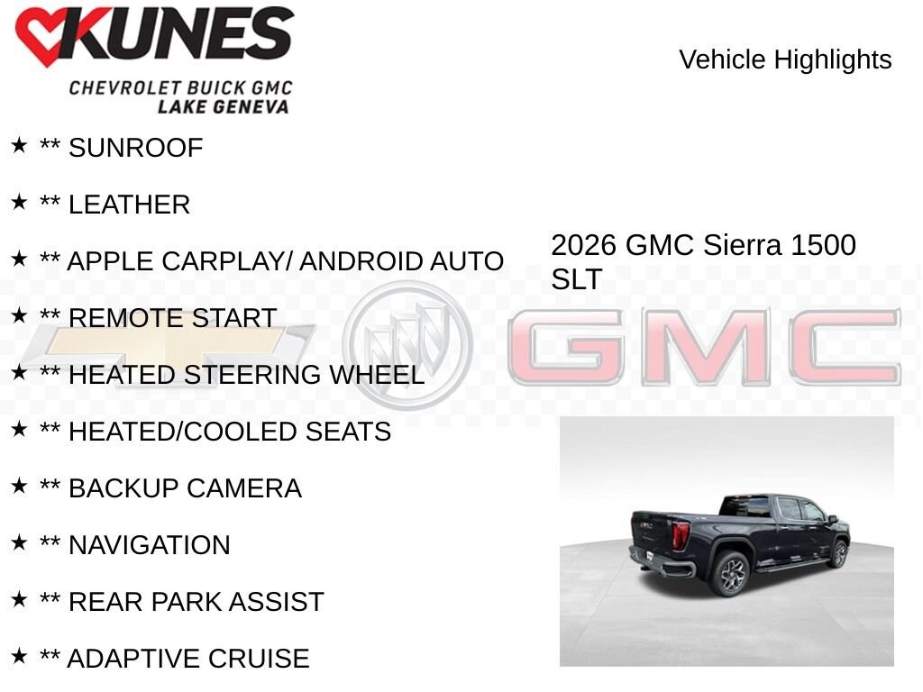 New 2026 GMC Sierra 1500 SLT Truck