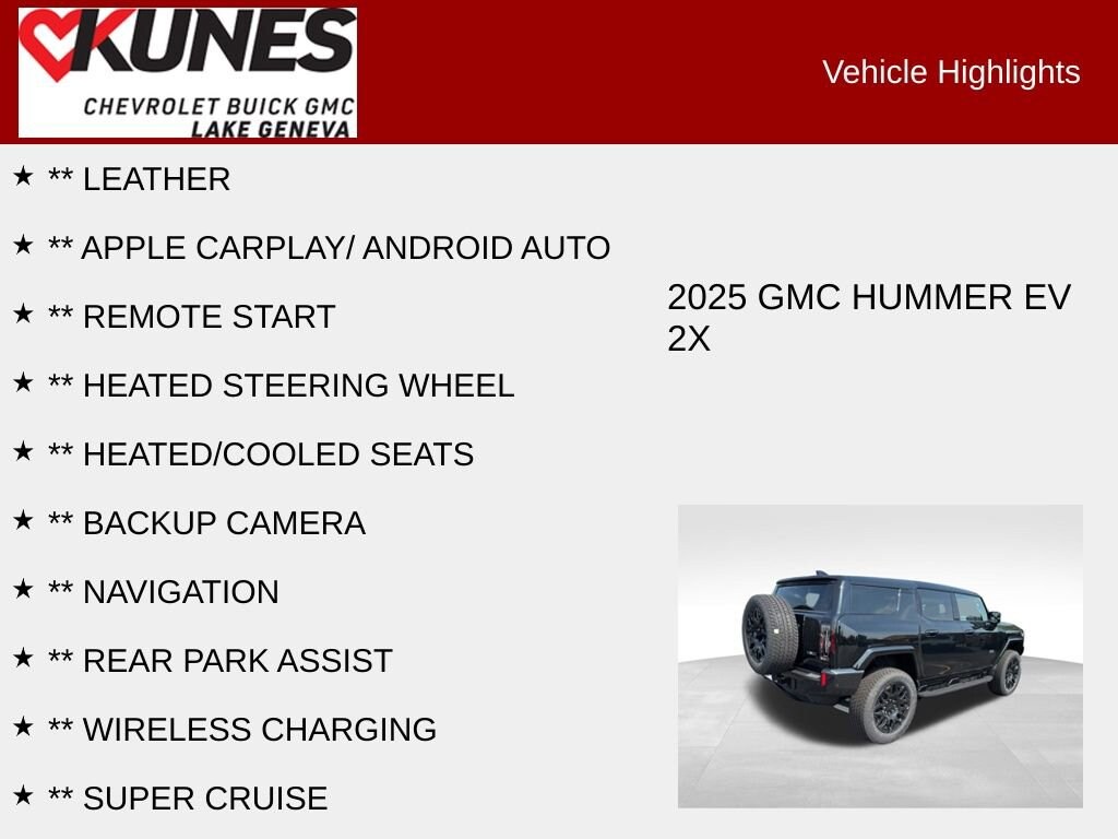 New 2025 GMC HUMMER EV SUV 2X SUV
