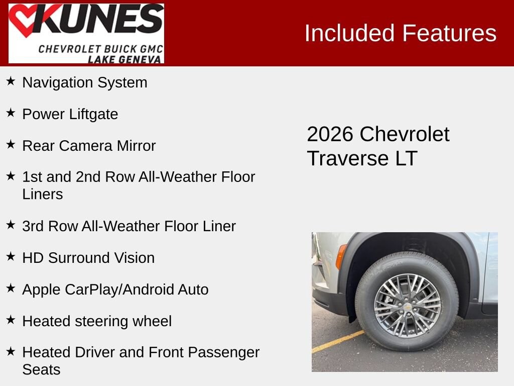 New 2026 Chevrolet Traverse LT SUV