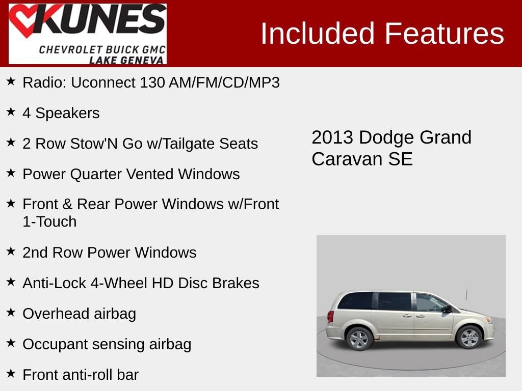 Used 2013 Dodge Grand Caravan SE