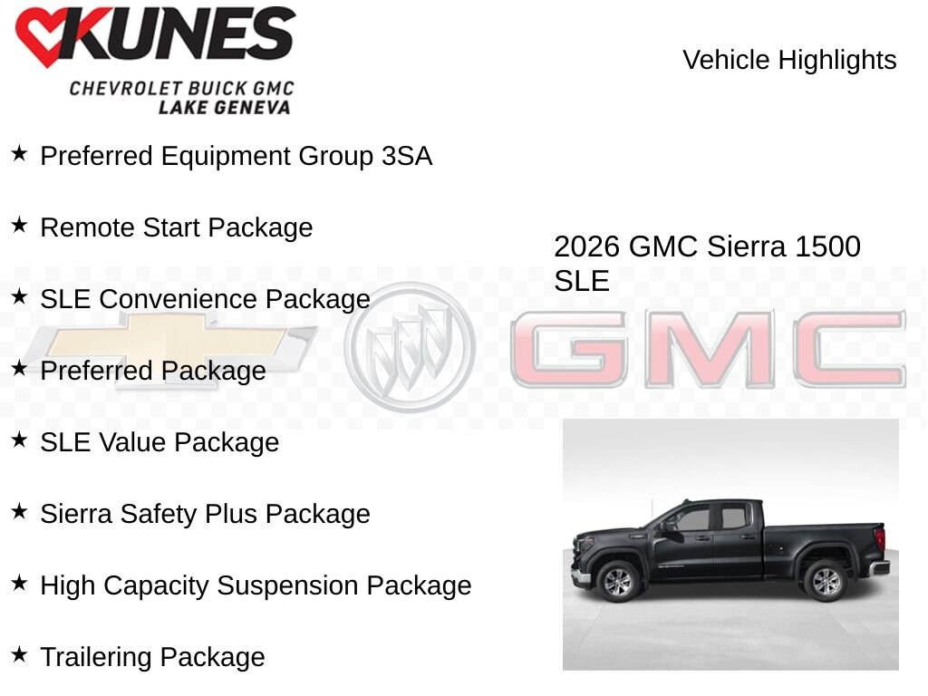 New 2026 GMC Sierra 1500 SLE Truck