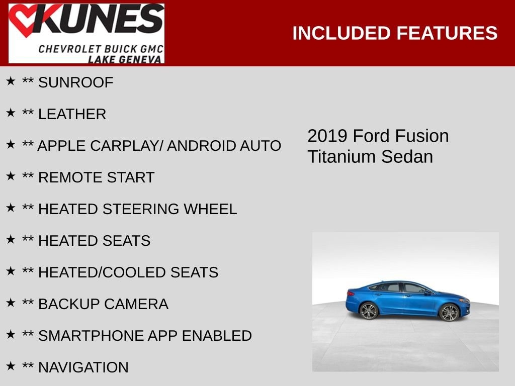 Used 2019 Ford Fusion Titanium