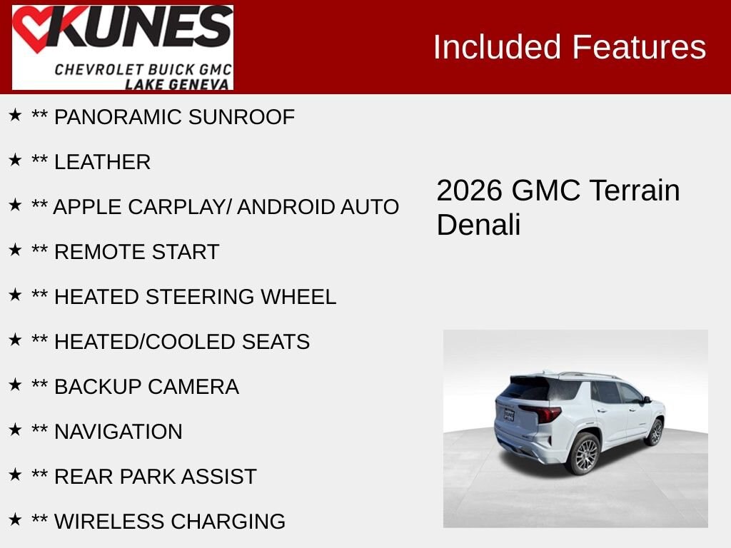New 2026 GMC Terrain Denali SUV