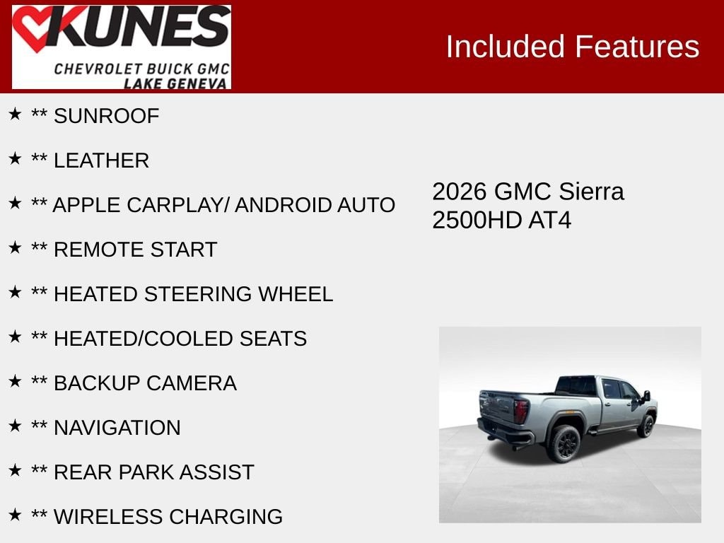 New 2026 GMC Sierra 2500 HD AT4 Truck
