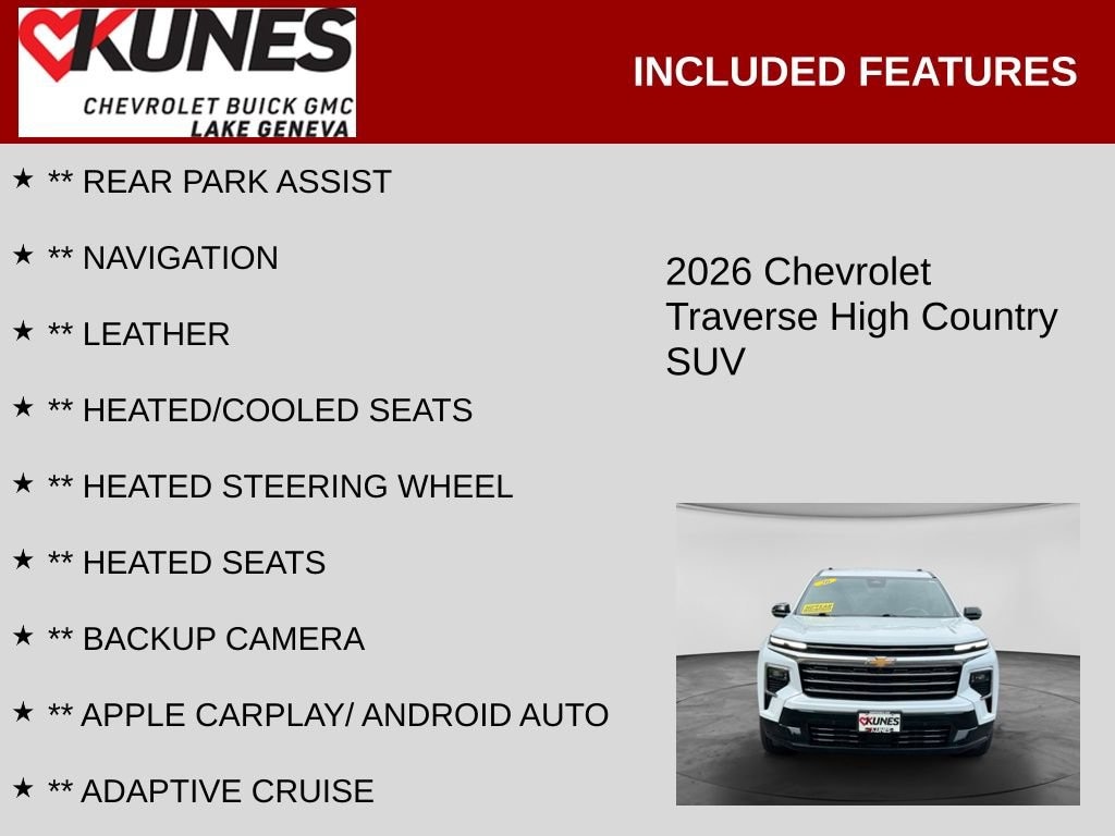 Used 2026 Chevrolet Traverse High Country SUV