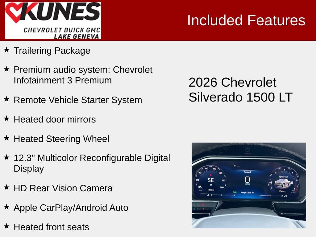 New 2026 Chevrolet Silverado 1500 LT (2FL) Truck