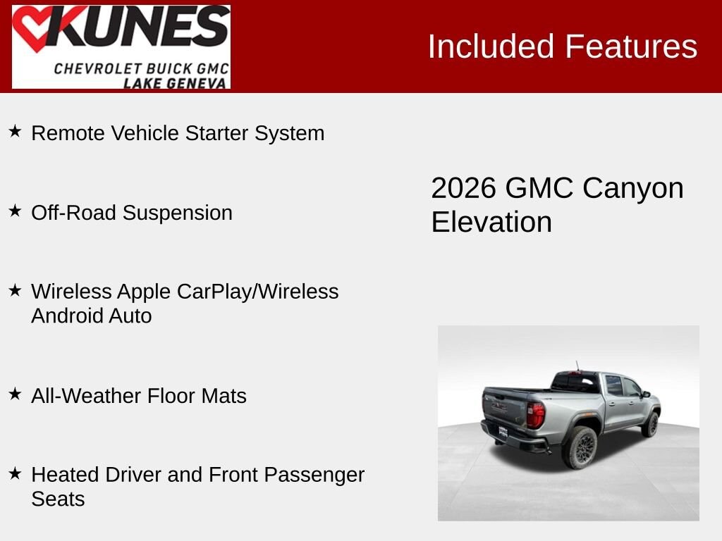 New 2026 GMC Canyon Elevation Truck