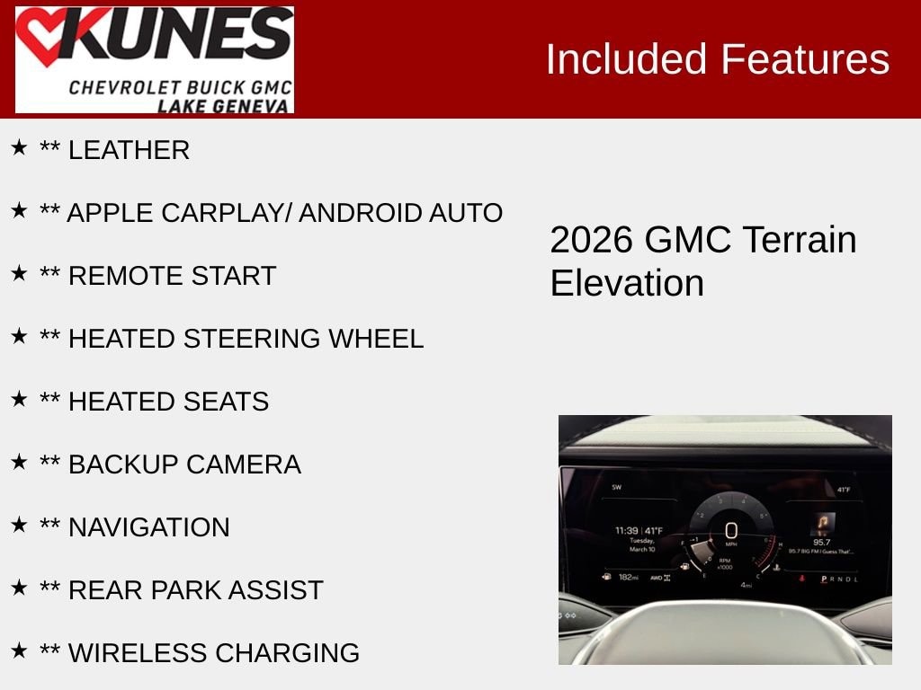 New 2026 GMC Terrain Elevation SUV