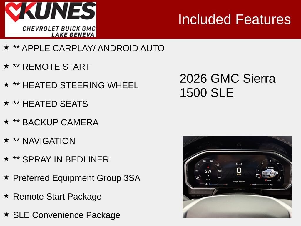 New 2026 GMC Sierra 1500 SLE Truck